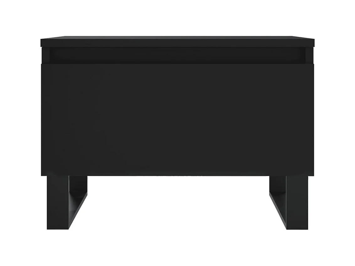 Tables basses 2 pcs noir 50x46x35 cm bois d'ingénierie