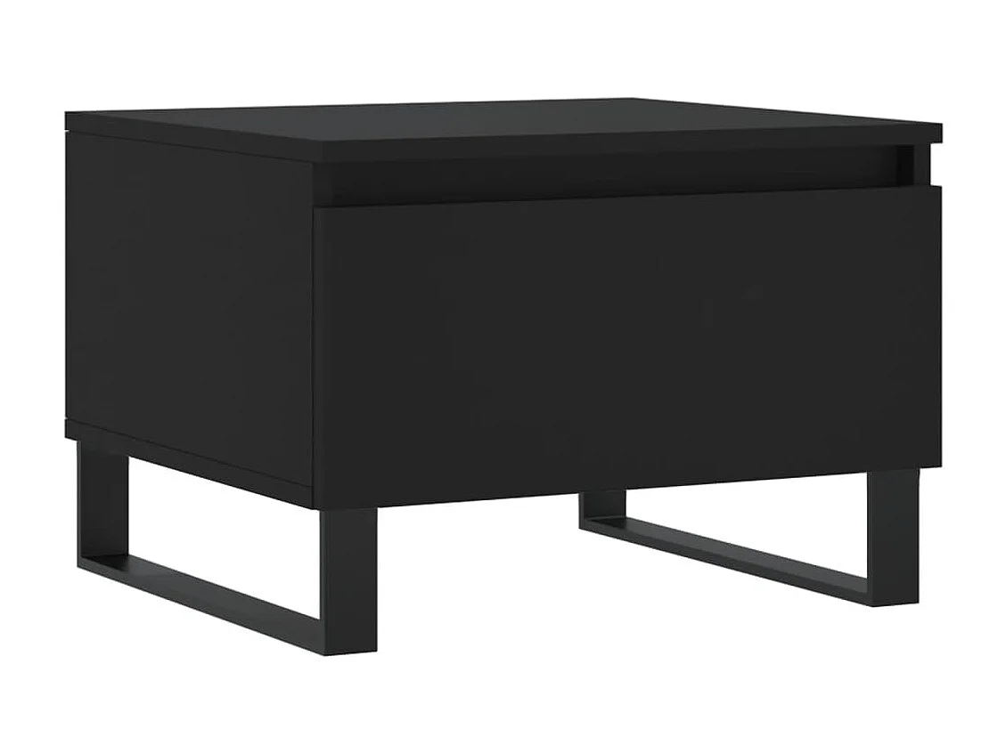 Tables basses 2 pcs noir 50x46x35 cm bois d'ingénierie