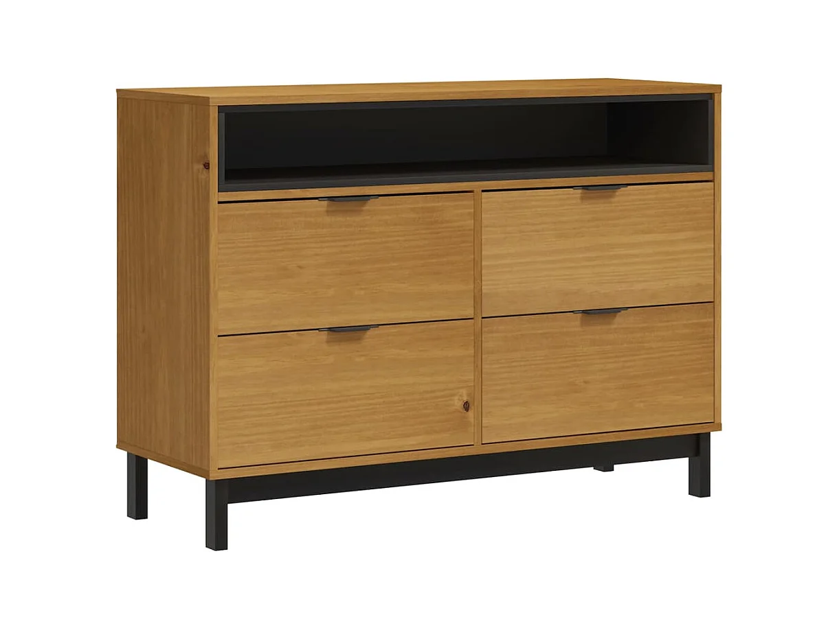 ladekast 110x40x80 cm massief grenenhout