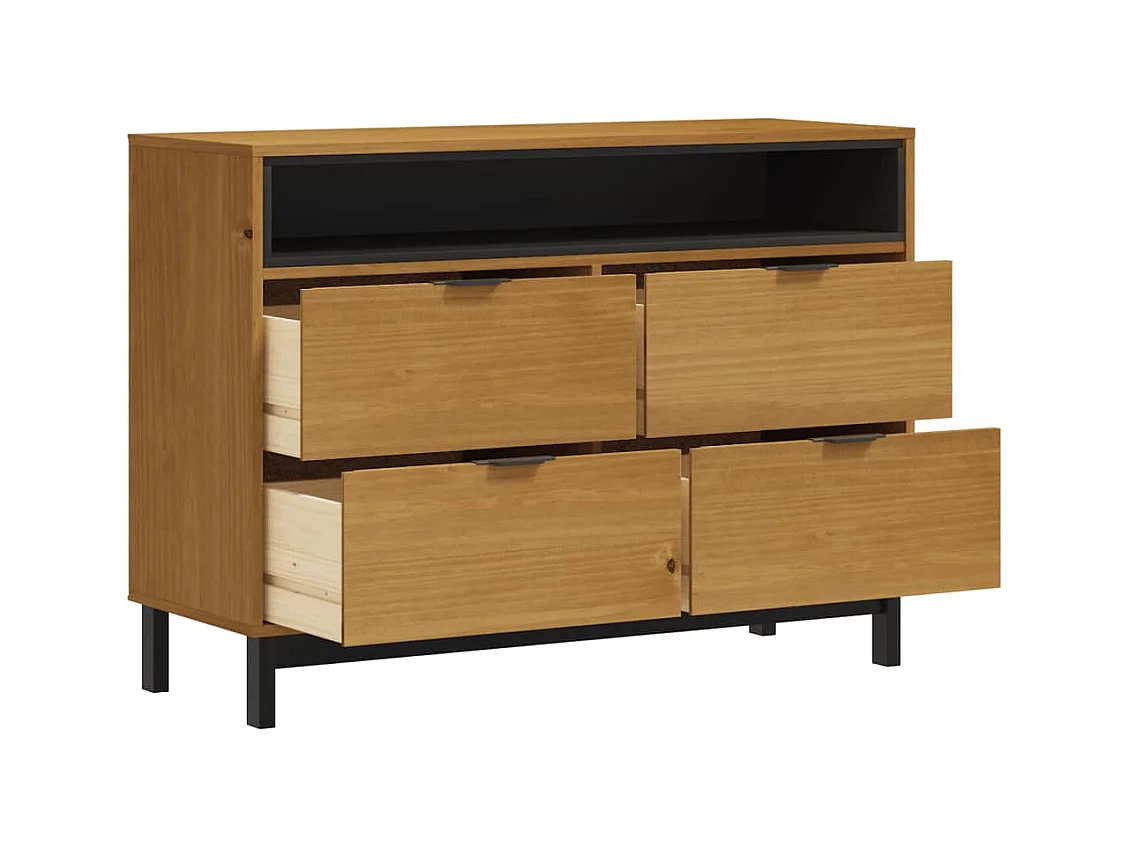 ladekast 110x40x80 cm massief grenenhout