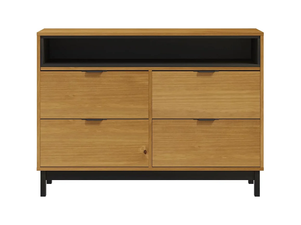 ladekast 110x40x80 cm massief grenenhout