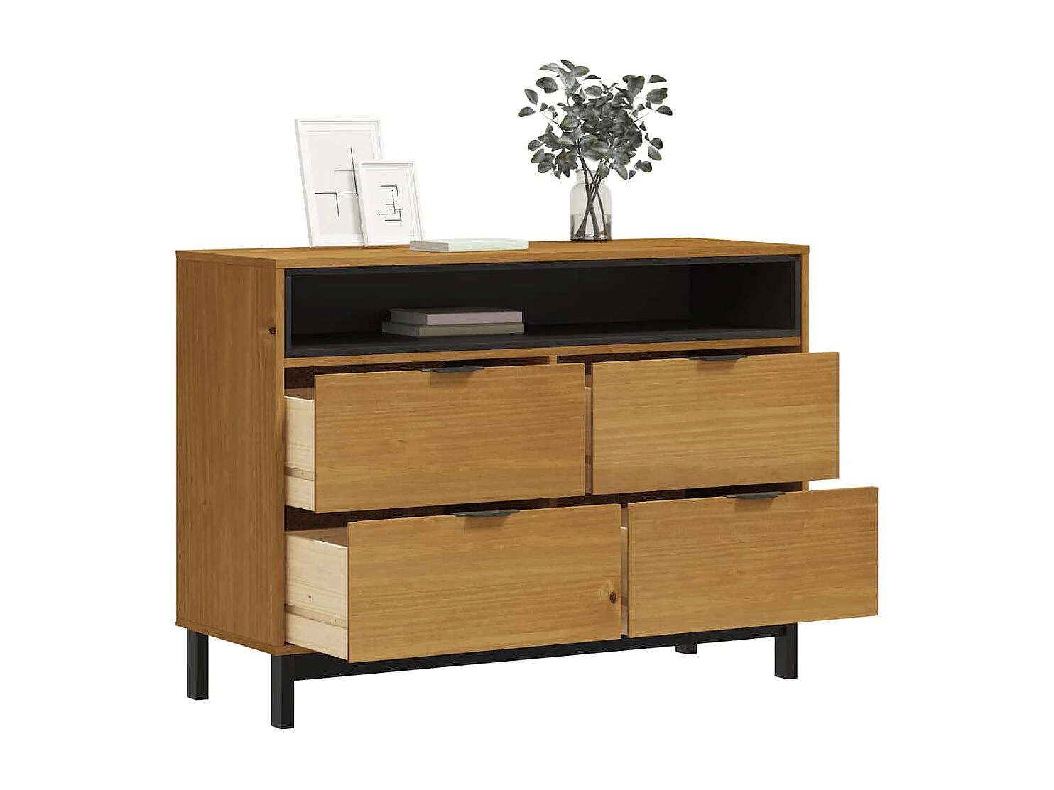 Commode  110x40x80 cm bois de pin massif