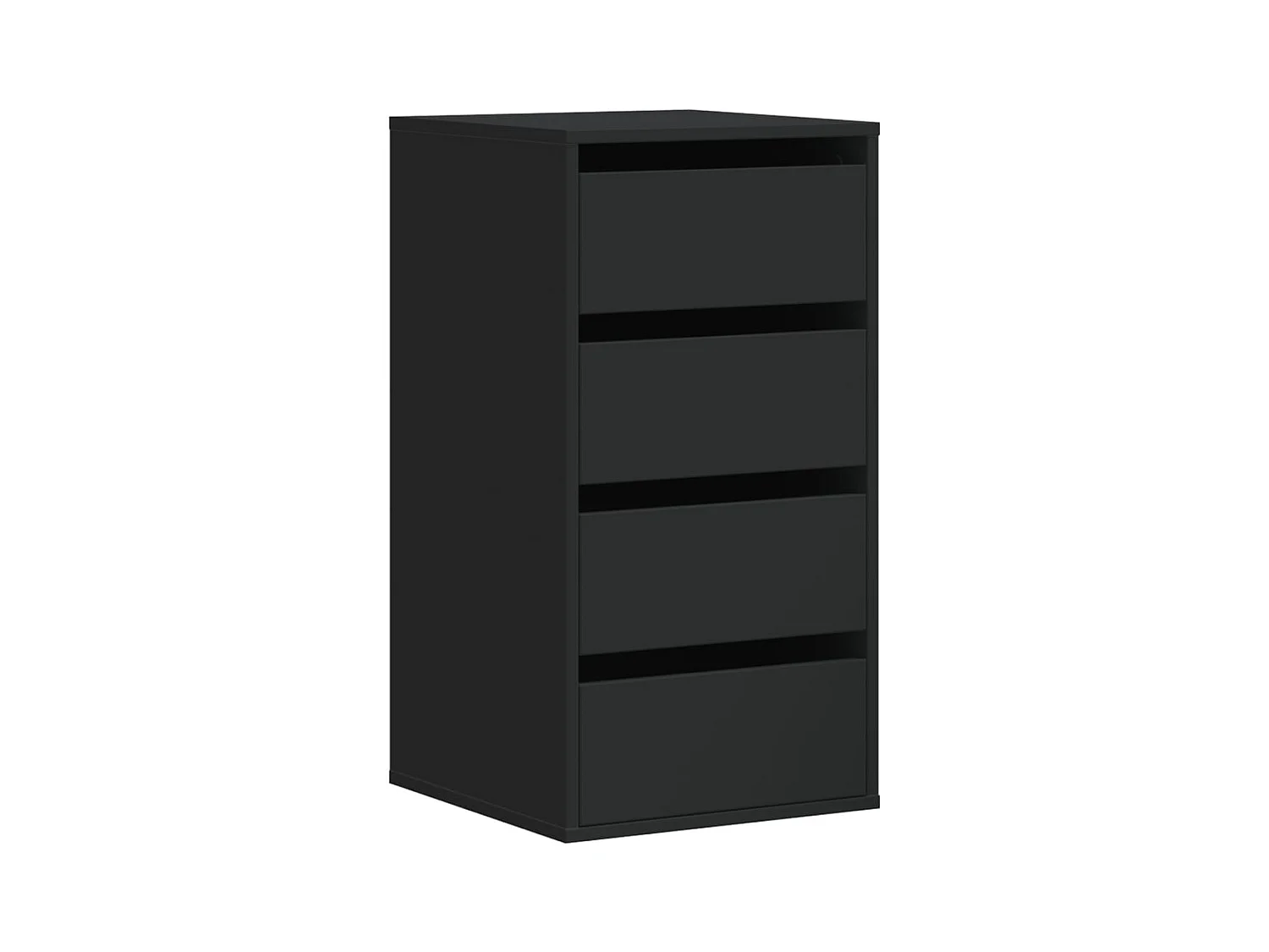 Cómoda esquinera negra 40x41x76 cm madera contrachapada