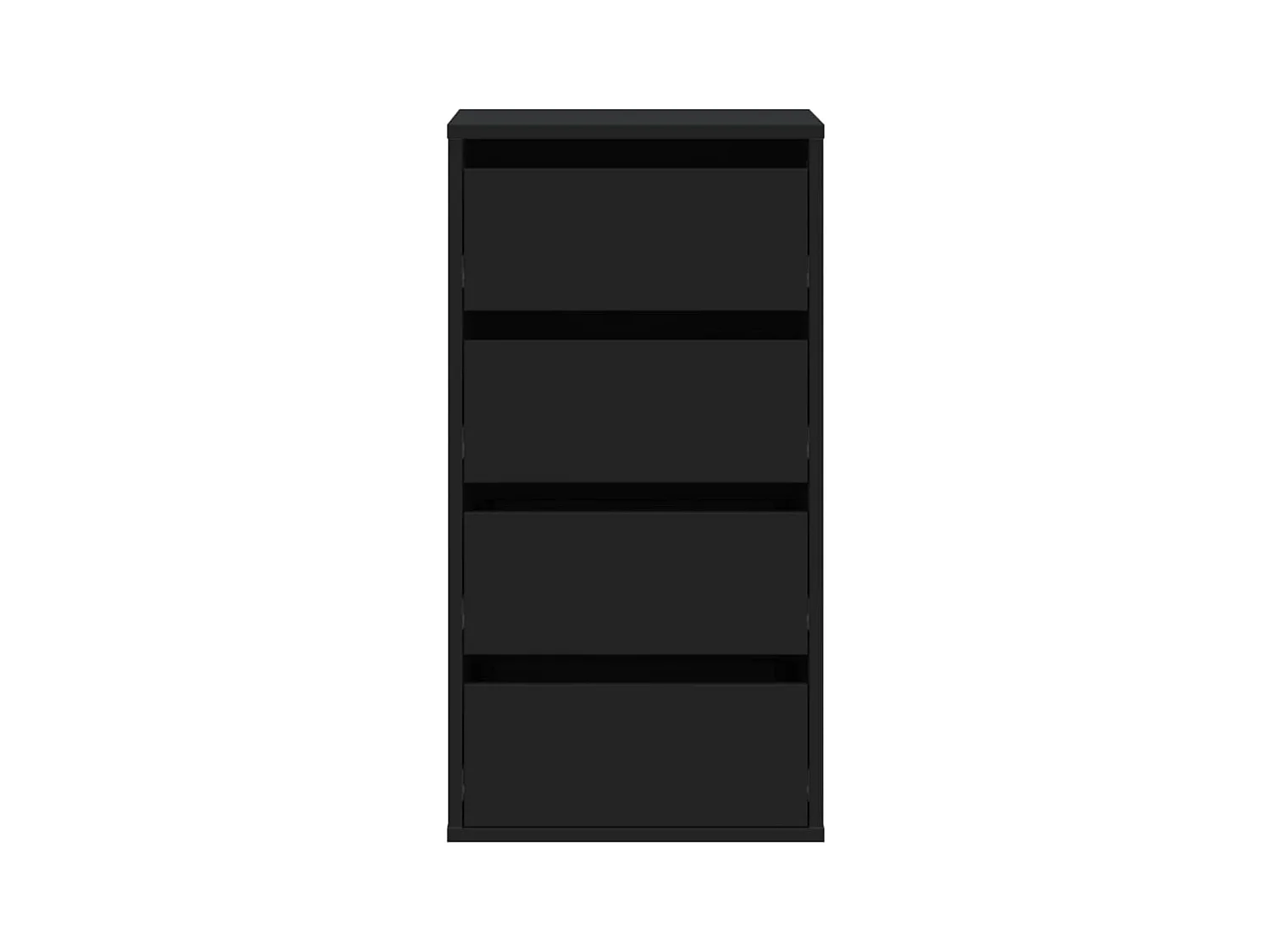 Cómoda esquinera negra 40x41x76 cm madera contrachapada