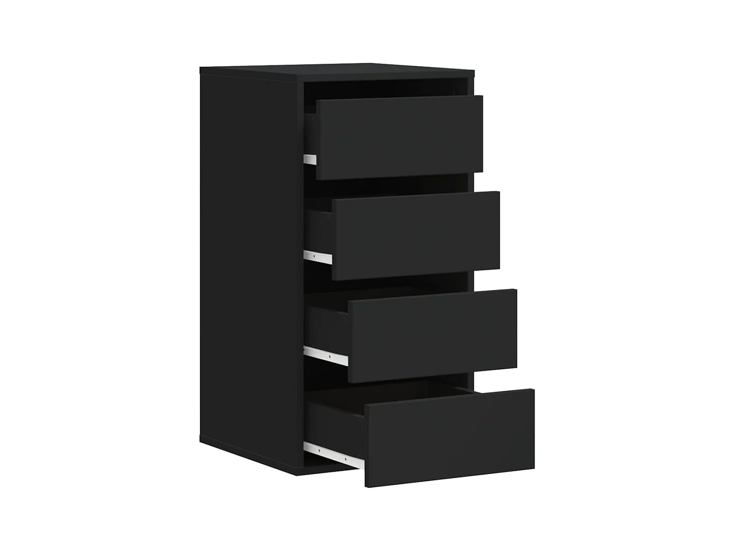 Cómoda esquinera negra 40x41x76 cm madera contrachapada