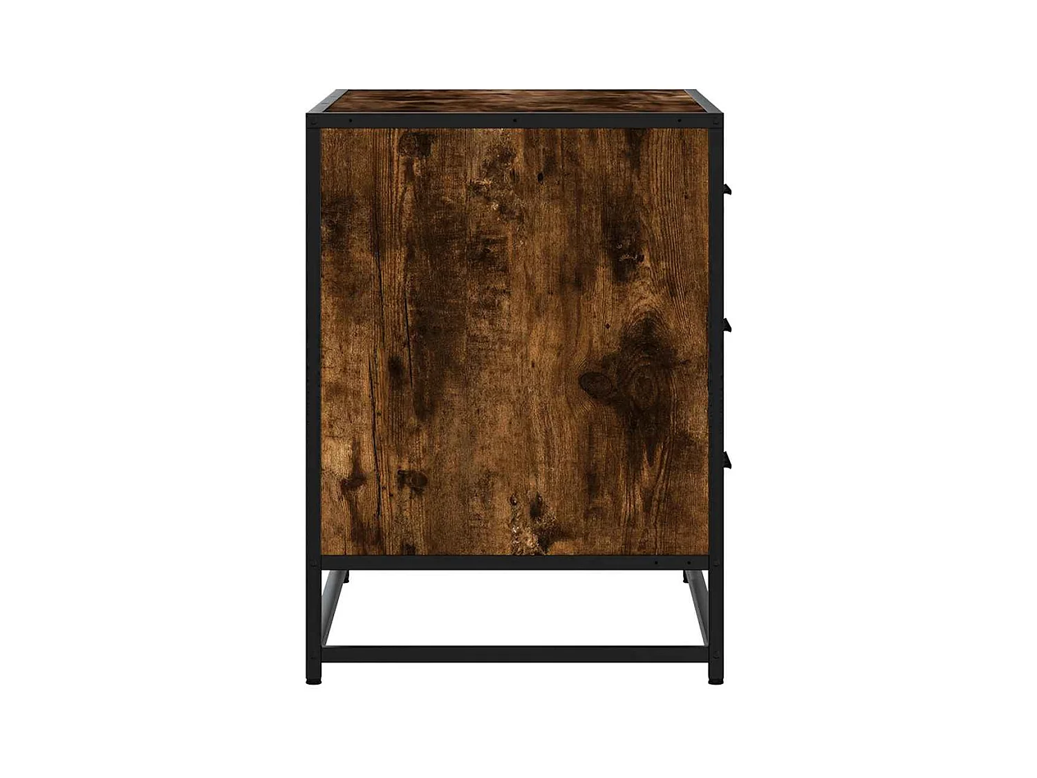 Gerookte eikenhouten ladekast 70x41x56 cm bewerkt hout