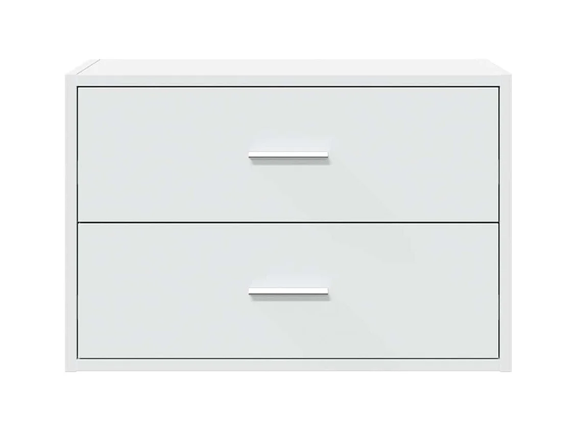 Kast met 2 lades wit 60x31x40 cm bewerkt hout