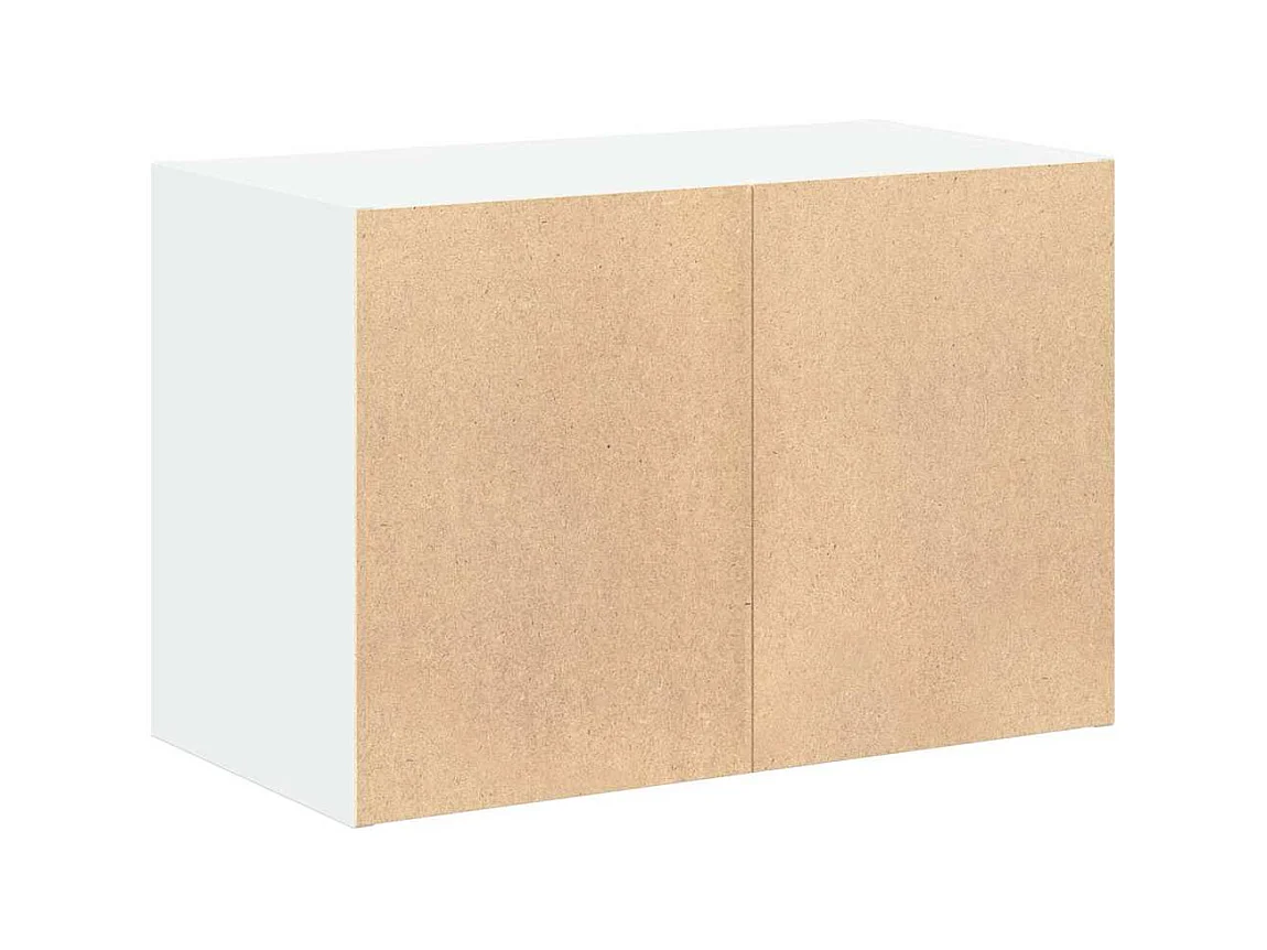 Kast met 2 lades wit 60x31x40 cm bewerkt hout