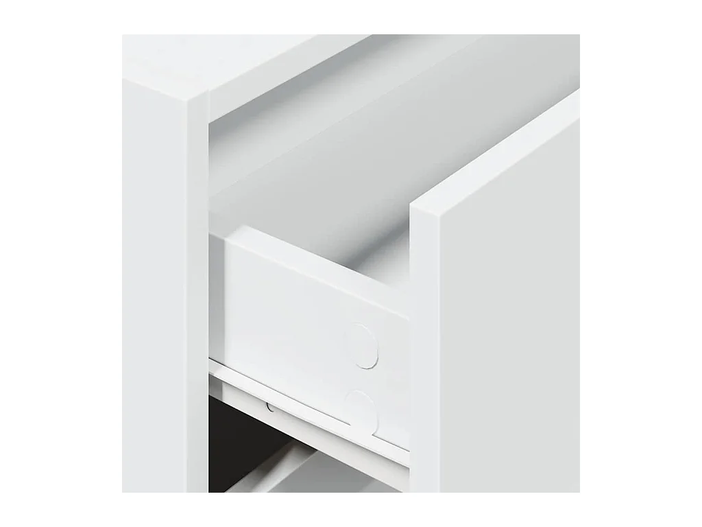 Armoire avec 2 tiroirs blanc 60x31x40 cm bois d'ingénierie