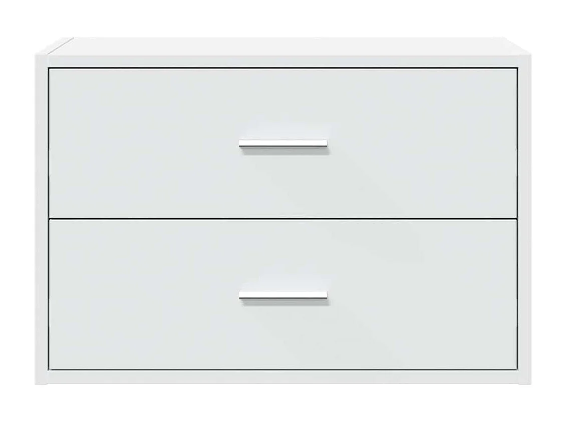 Armoire avec 2 tiroirs blanc 60x31x40 cm bois d'ingénierie