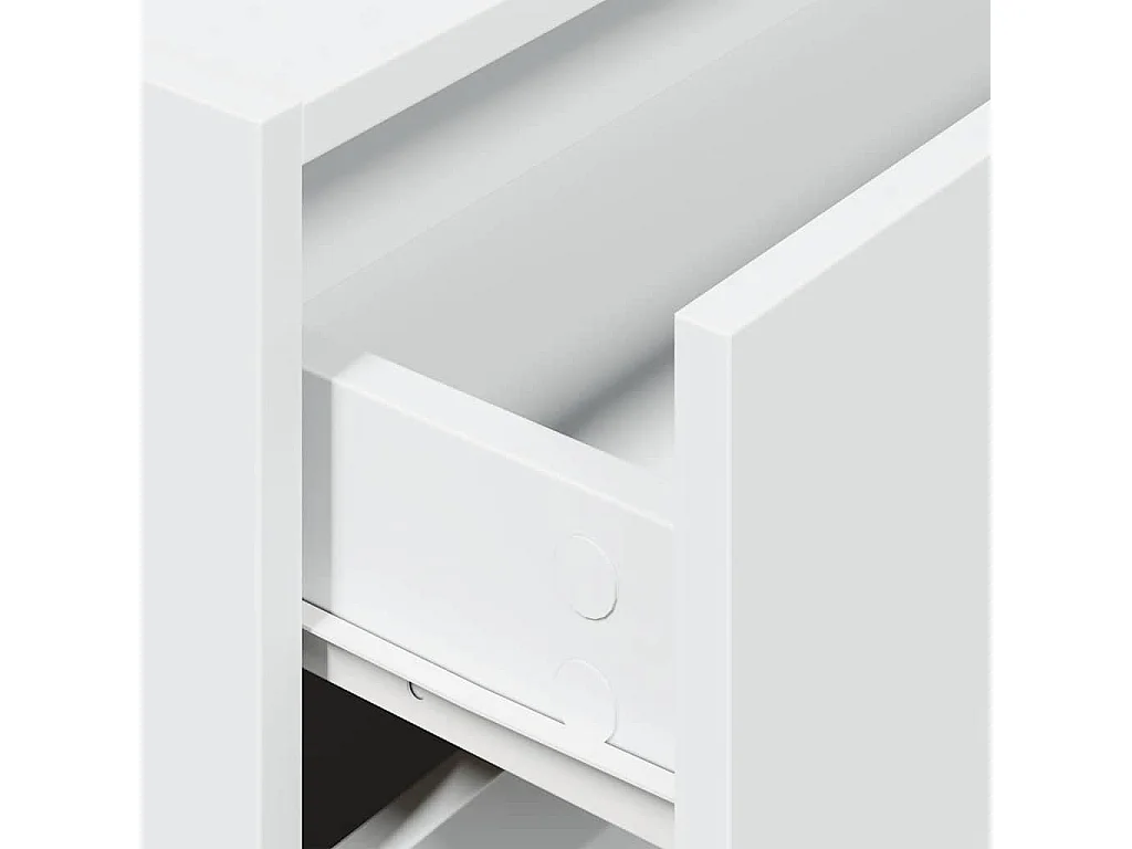 Armoire avec 2 tiroirs blanc 60x31x40 cm bois d'ingénierie