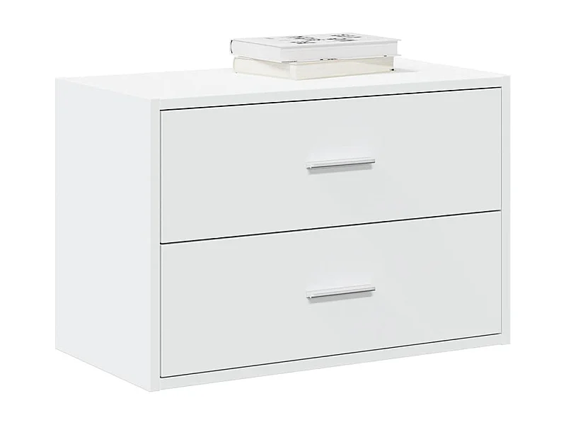 Armoire avec 2 tiroirs blanc 60x31x40 cm bois d'ingénierie