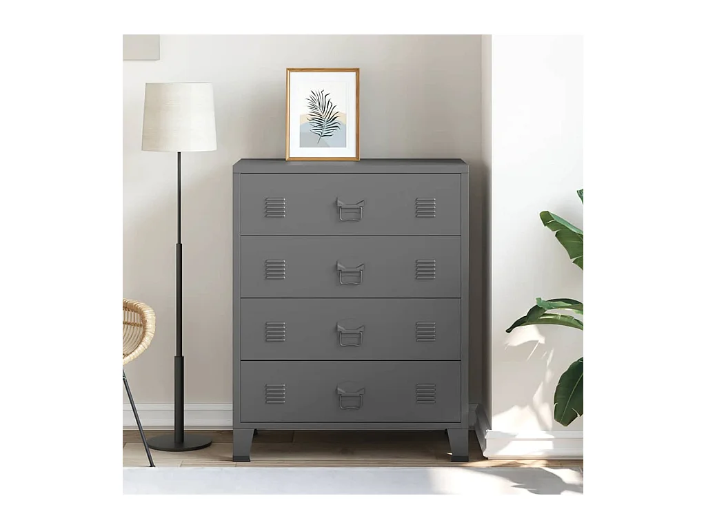 Industriële ladekast Antraciet 78x40x93 cm Metaal