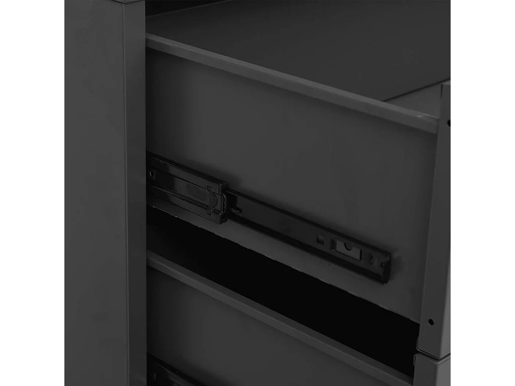 Armoire à tiroirs industrielle Anthracite 78x40x93 cm Métal