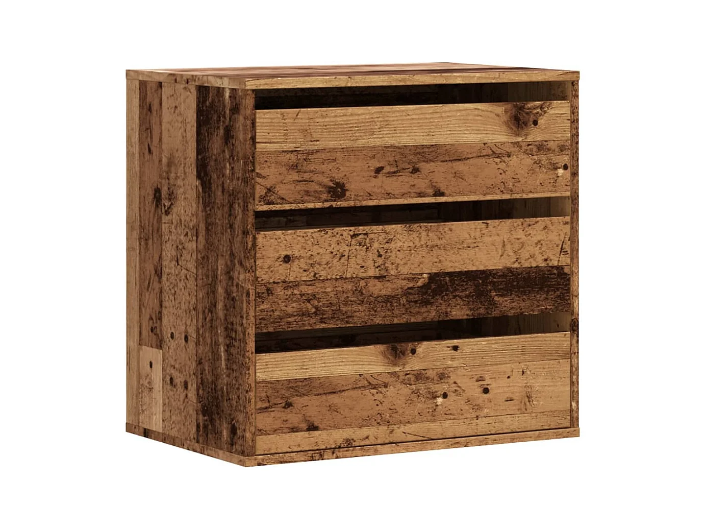 Oude houten hoekladekast 60x41x58 cm bewerkt hout