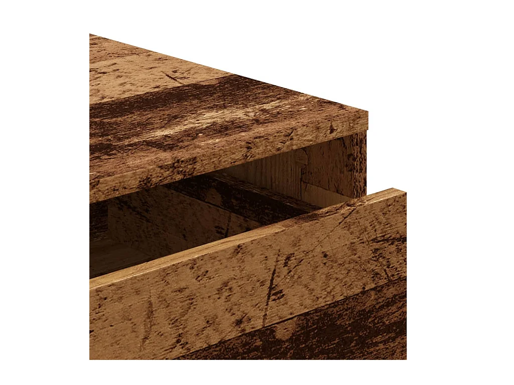 Oude houten hoekladekast 60x41x58 cm bewerkt hout