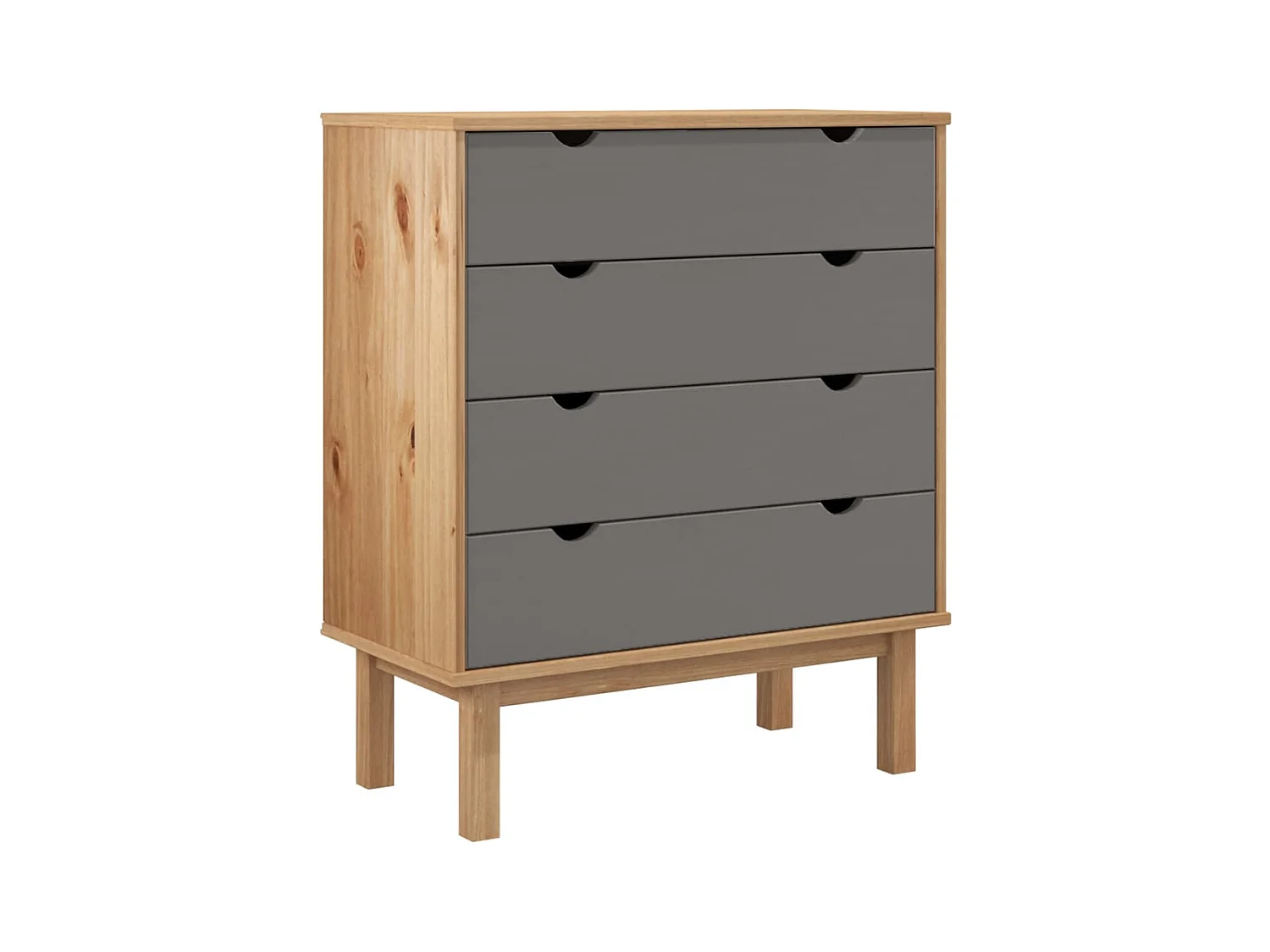 ladekast bruin en grijs 76,5x39,5x90 cm massief grenenhout