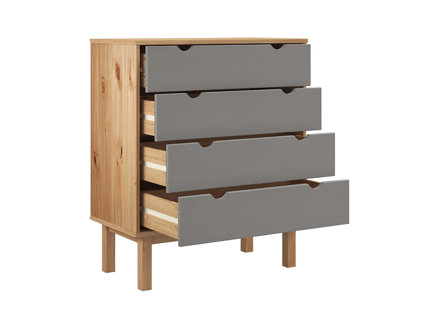 ladekast bruin en grijs 76,5x39,5x90 cm massief grenenhout