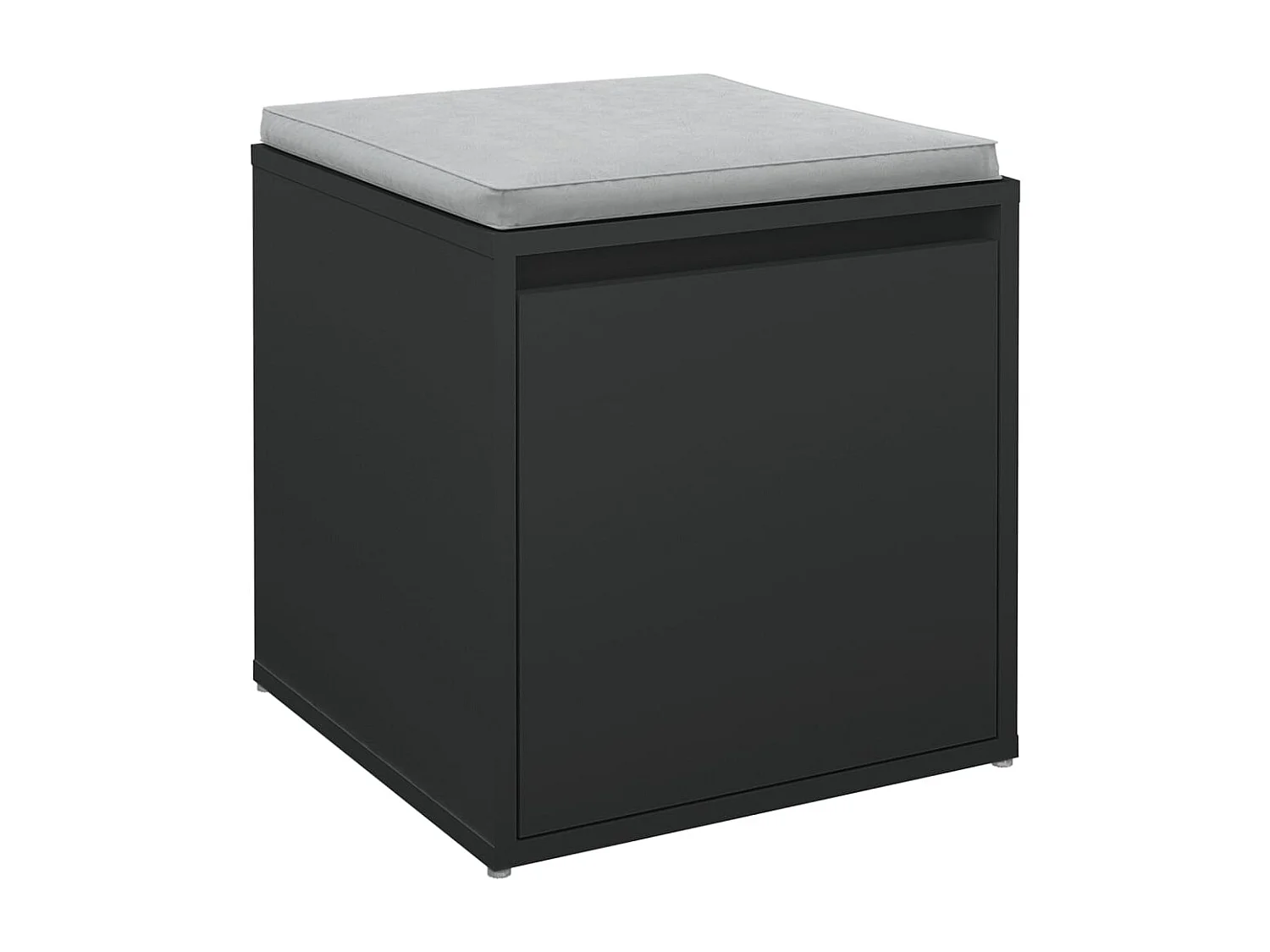 Tiroir boîte noir 40,5x40x40 cm bois d'ingénierie