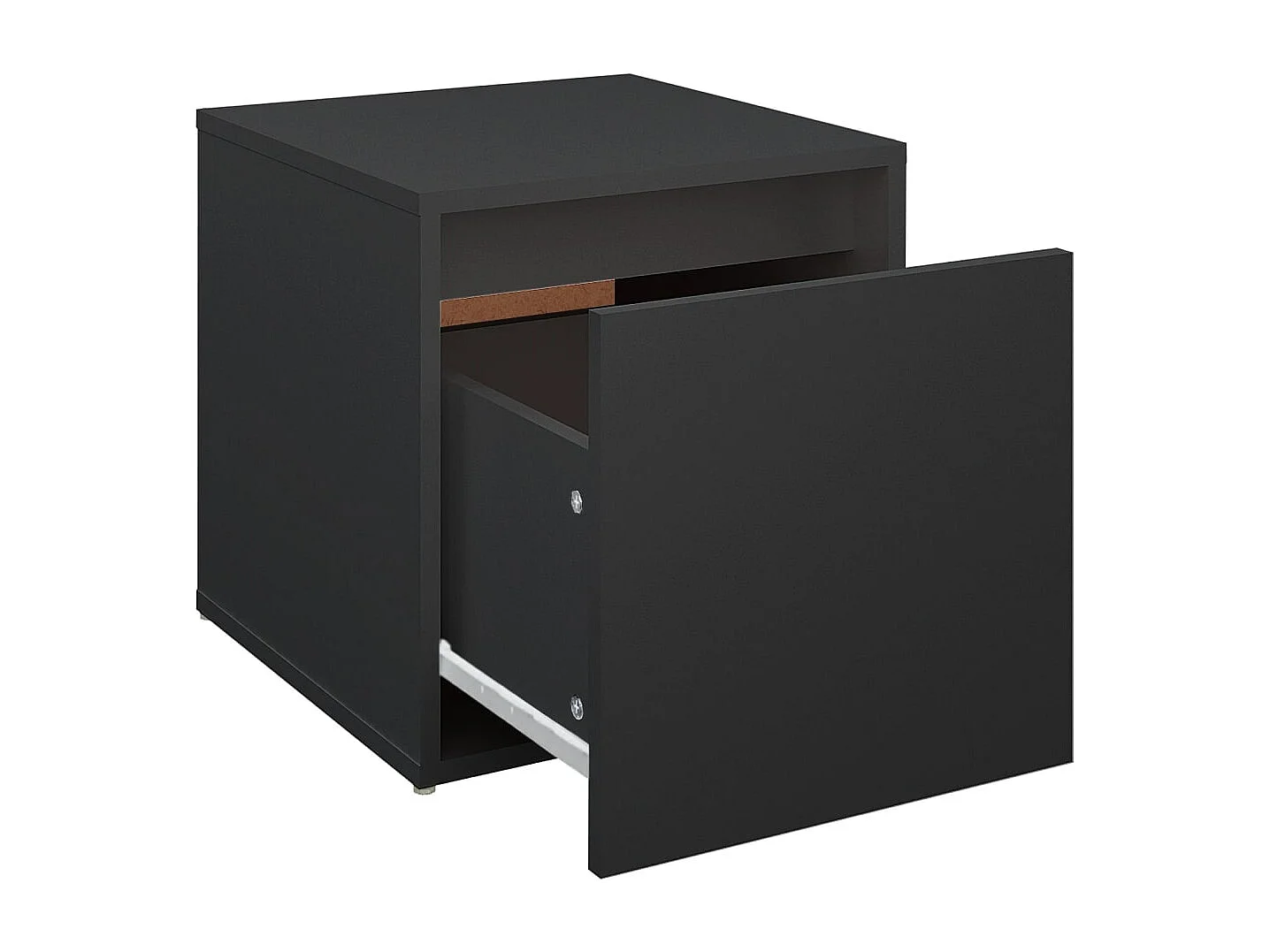 Tiroir boîte noir 40,5x40x40 cm bois d'ingénierie