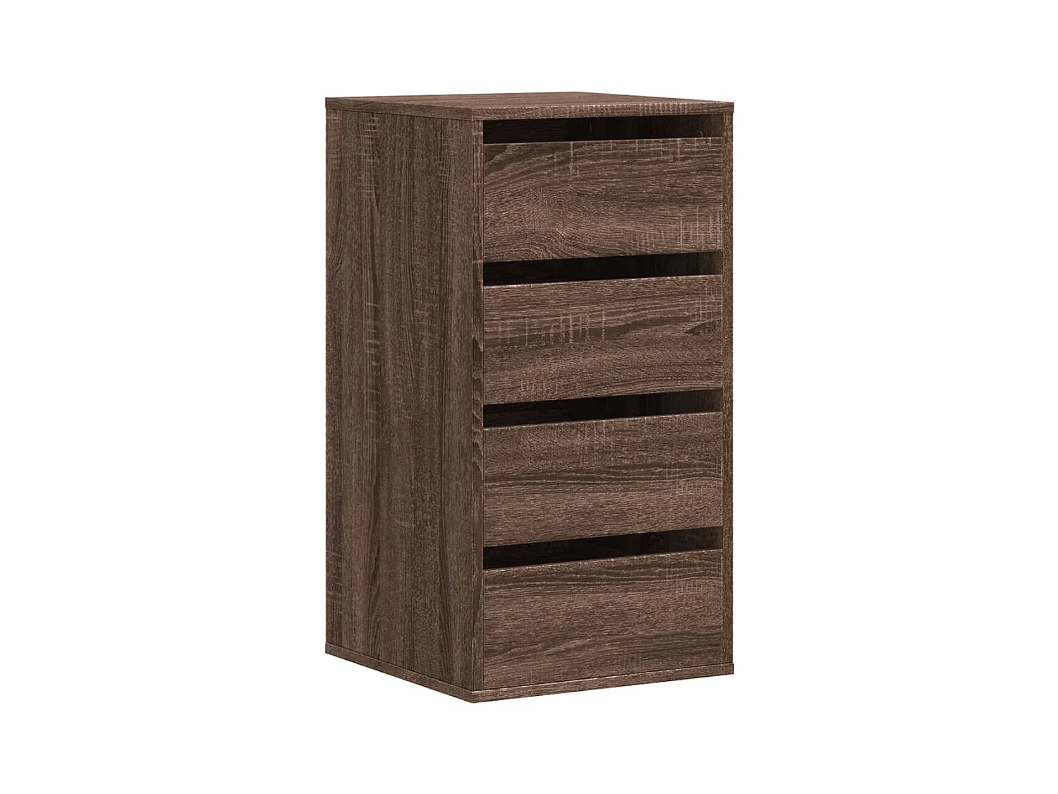 Bruine eikenhouten hoekladekast 40x41x76 cm bewerkt hout