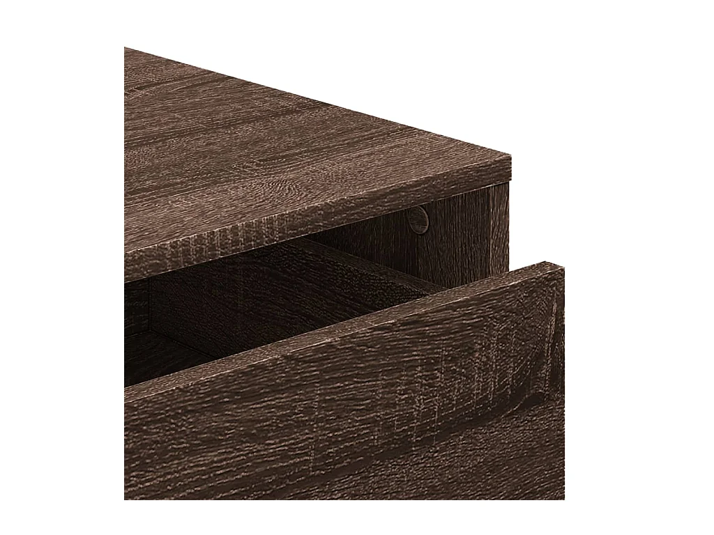 Bruine eikenhouten hoekladekast 40x41x76 cm bewerkt hout