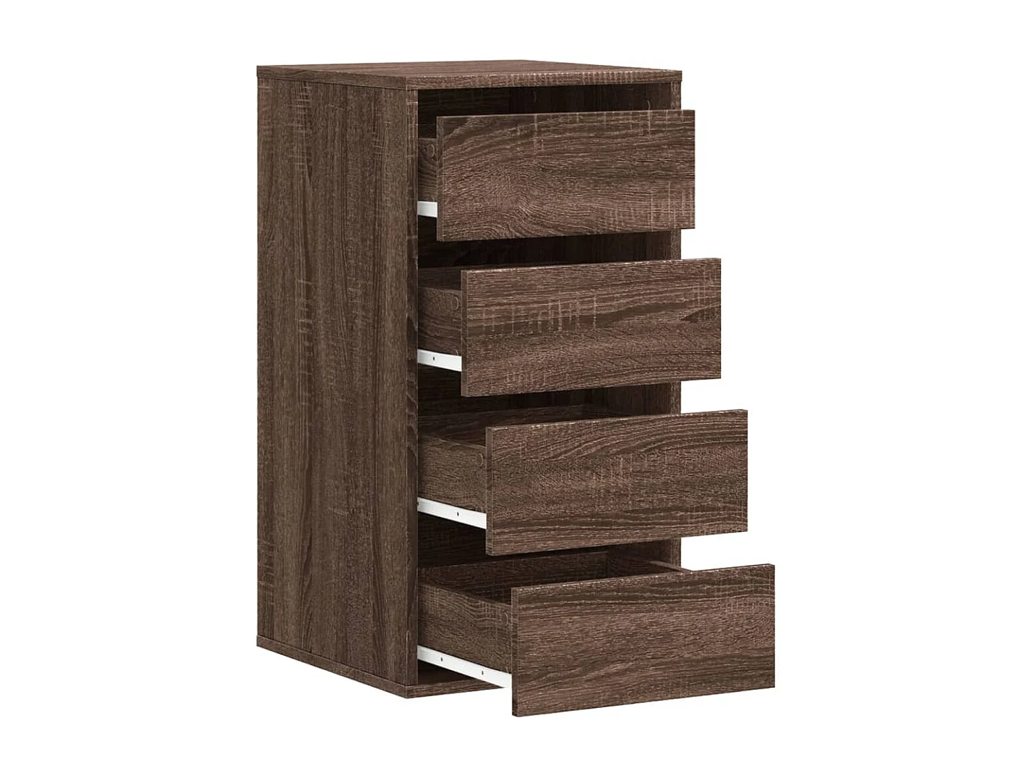 Commode d'angle chêne marron 40x41x76 cm bois d'ingénierie