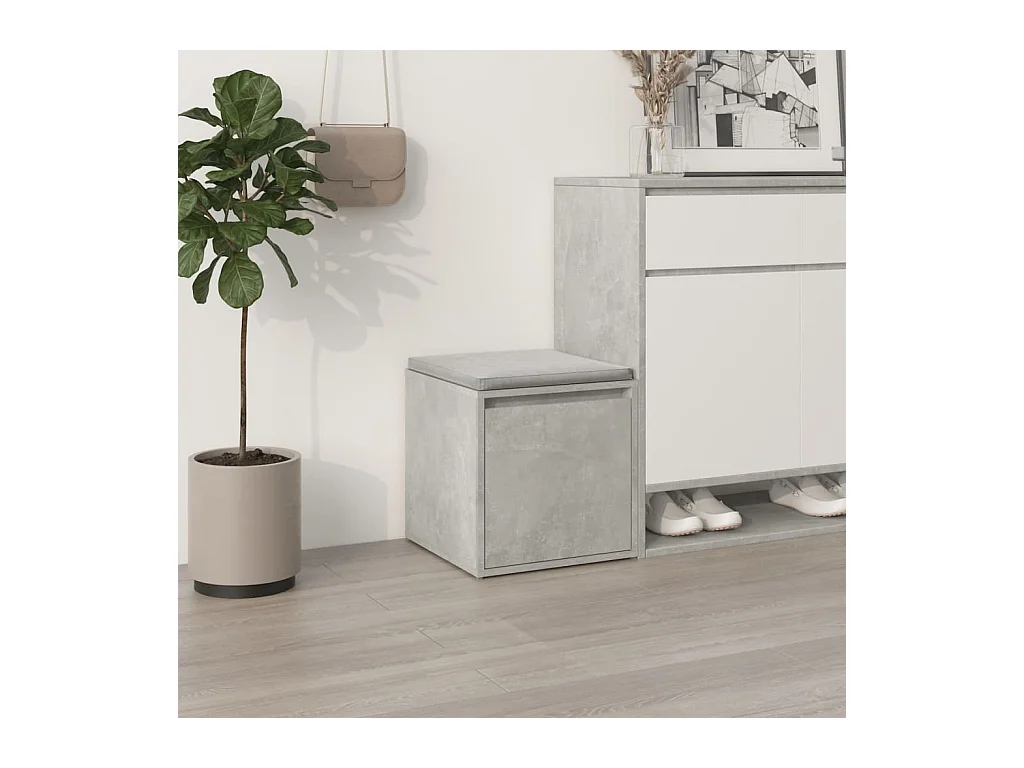 Betonnen grijze ladekast 40,5x40x40 cm bewerkt hout