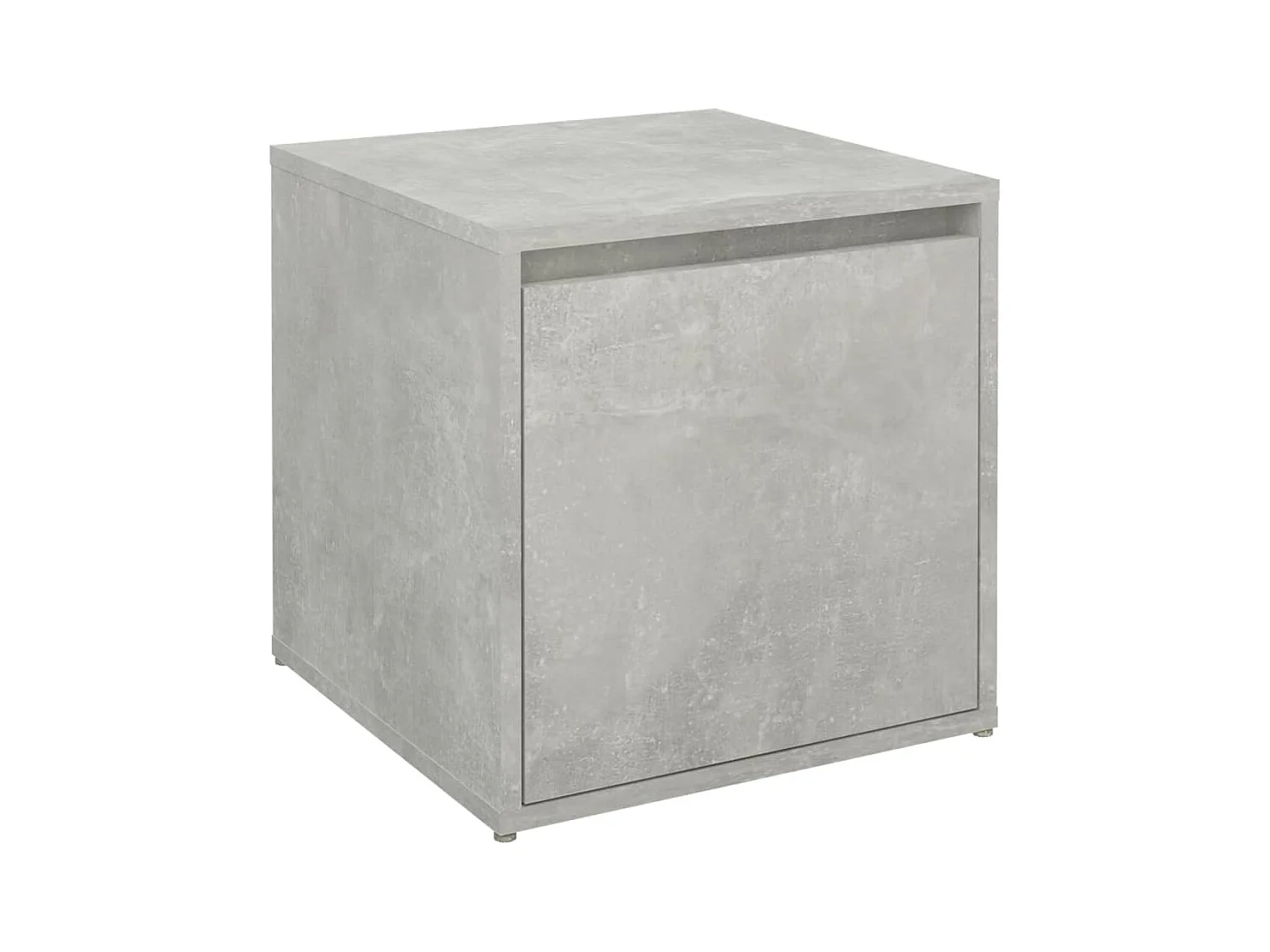 Betonnen grijze ladekast 40,5x40x40 cm bewerkt hout