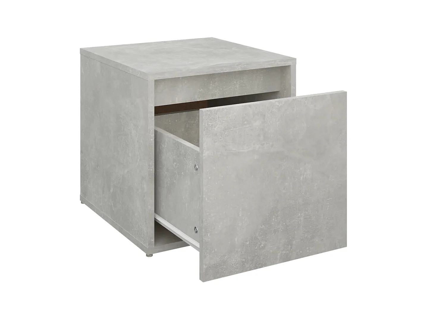 Betonnen grijze ladekast 40,5x40x40 cm bewerkt hout