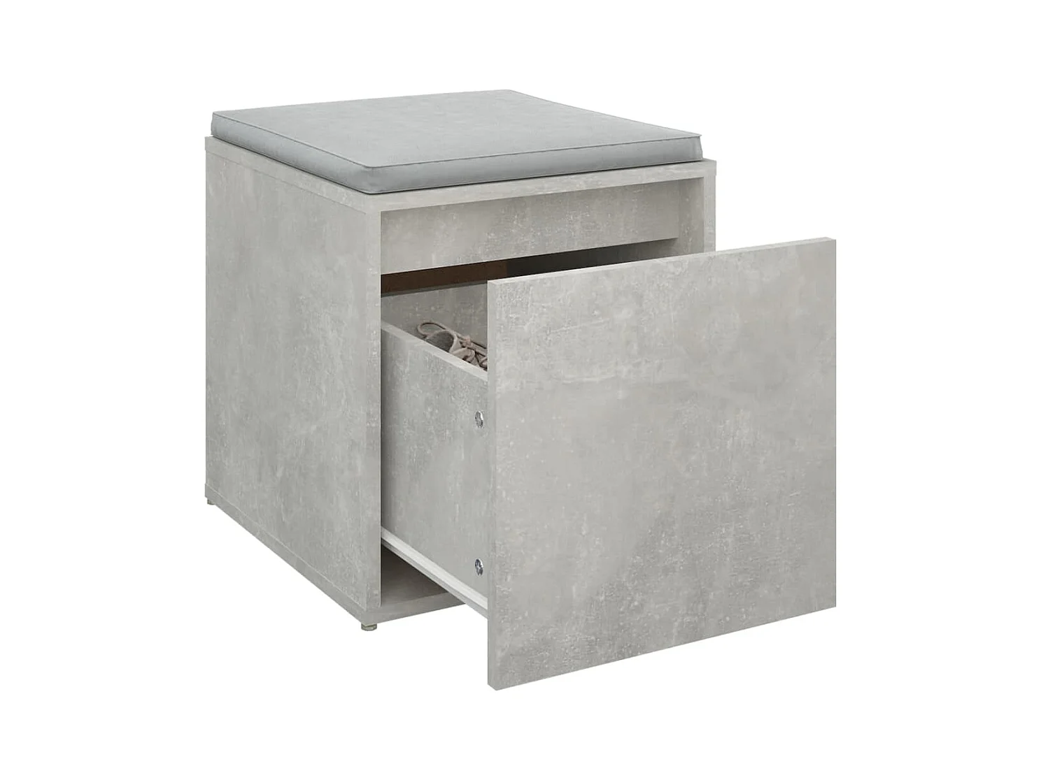 Betonnen grijze ladekast 40,5x40x40 cm bewerkt hout