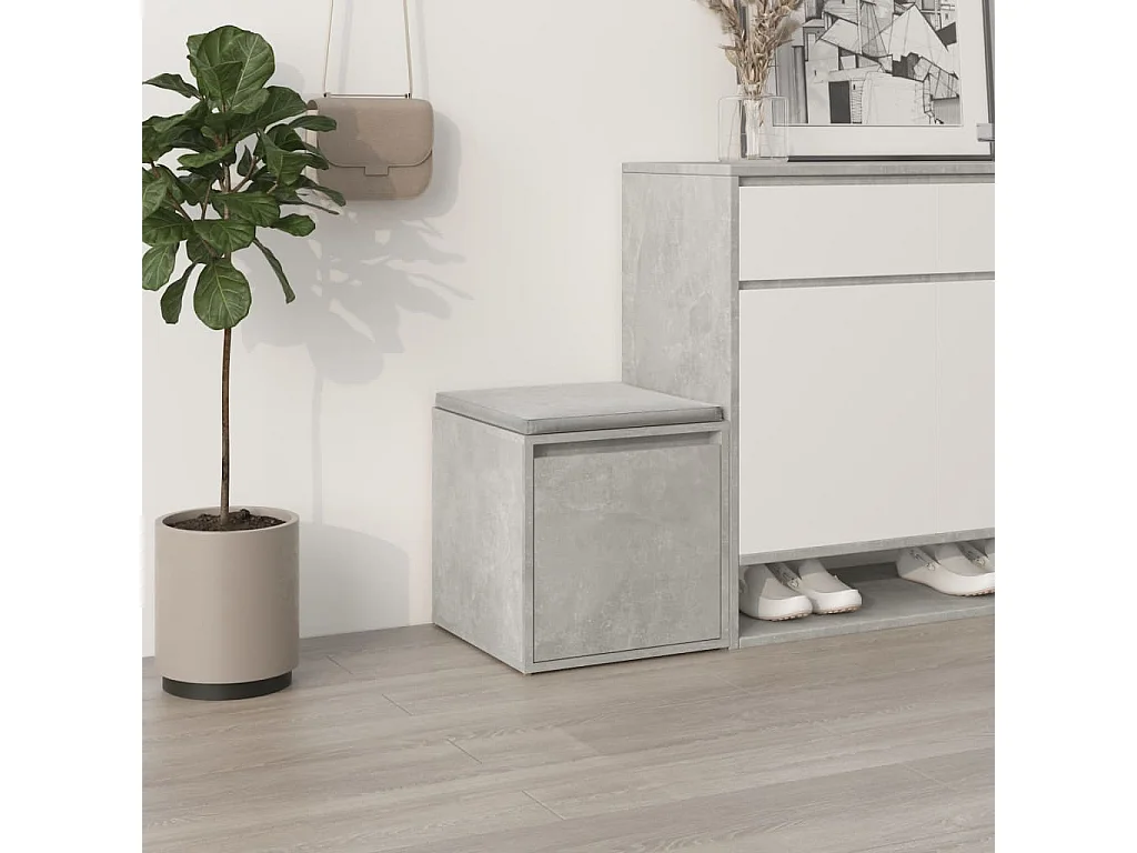 Tiroir boîte Gris béton 40,5x40x40 cm Bois d'ingénierie