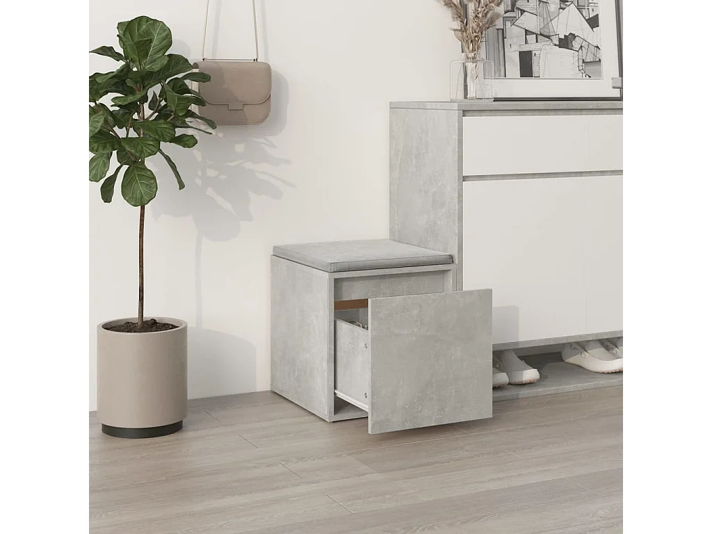 Tiroir boîte Gris béton 40,5x40x40 cm Bois d'ingénierie