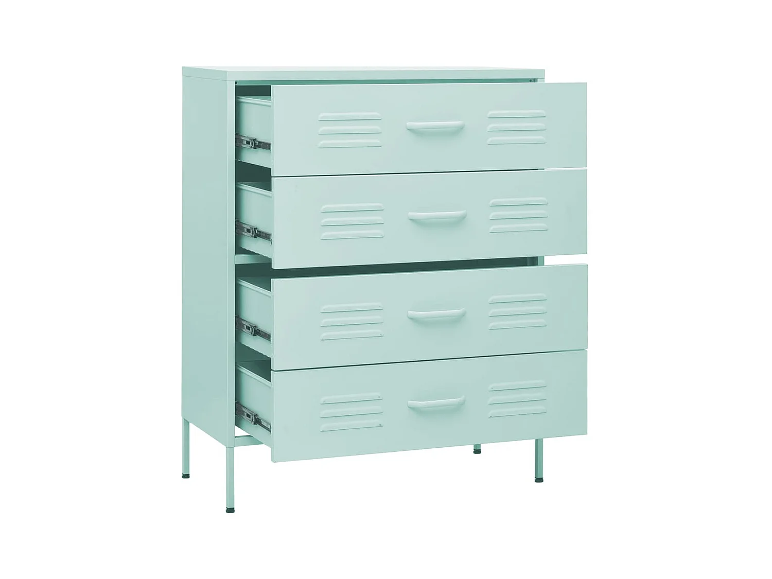 Commode Vert menthe 80x35x101,5 cm Acier