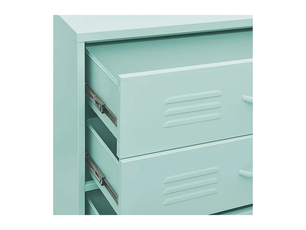 Commode Vert menthe 80x35x101,5 cm Acier