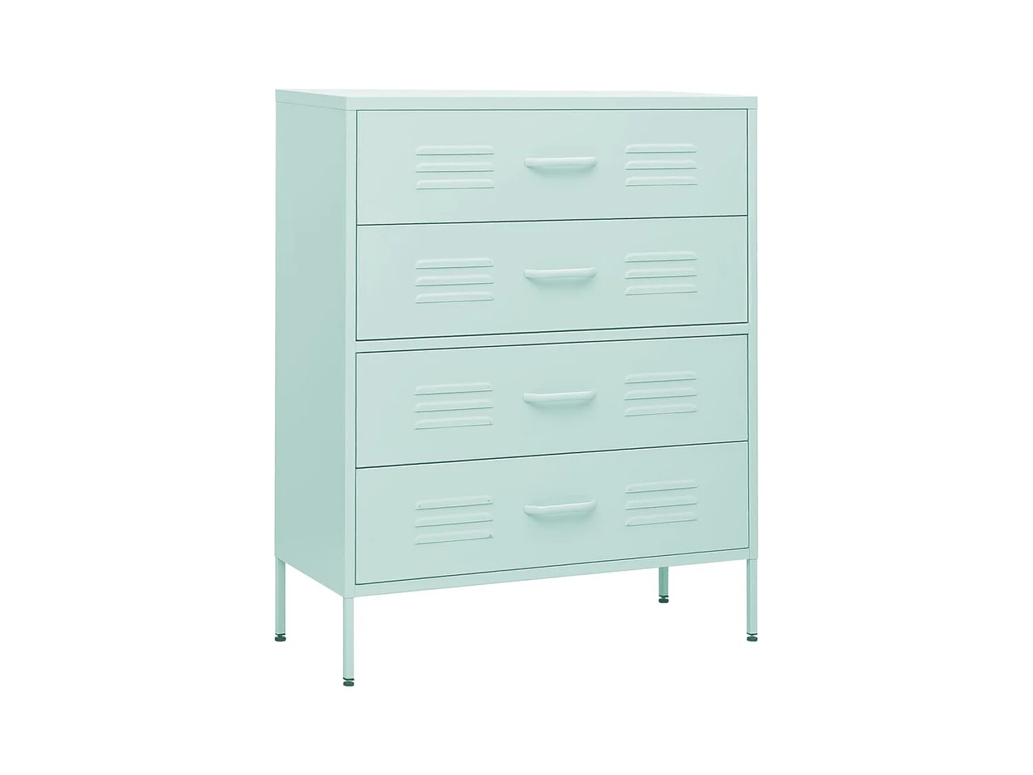 Cómoda Verde Menta 80x35x101,5 cm Acero