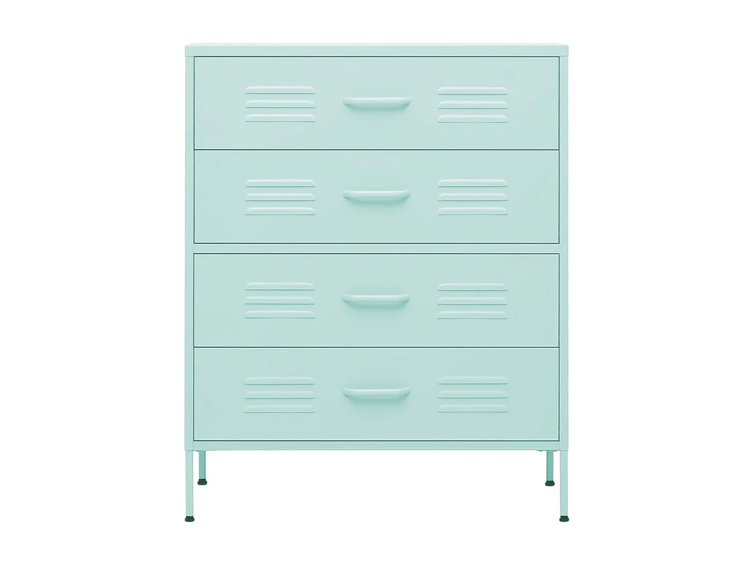 Cómoda Verde Menta 80x35x101,5 cm Acero