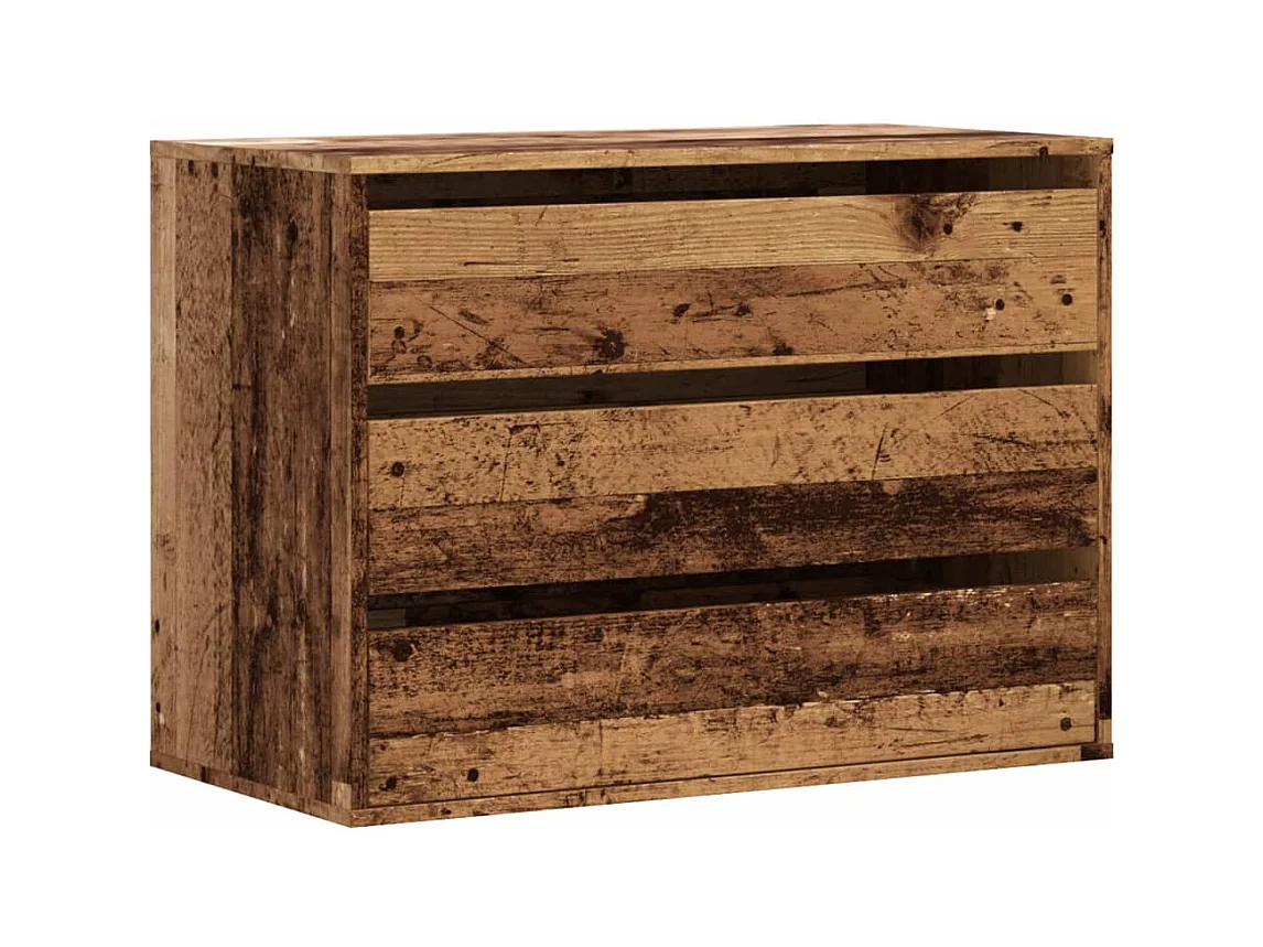 Oude houten hoekladekast 80x41x58 cm bewerkt hout