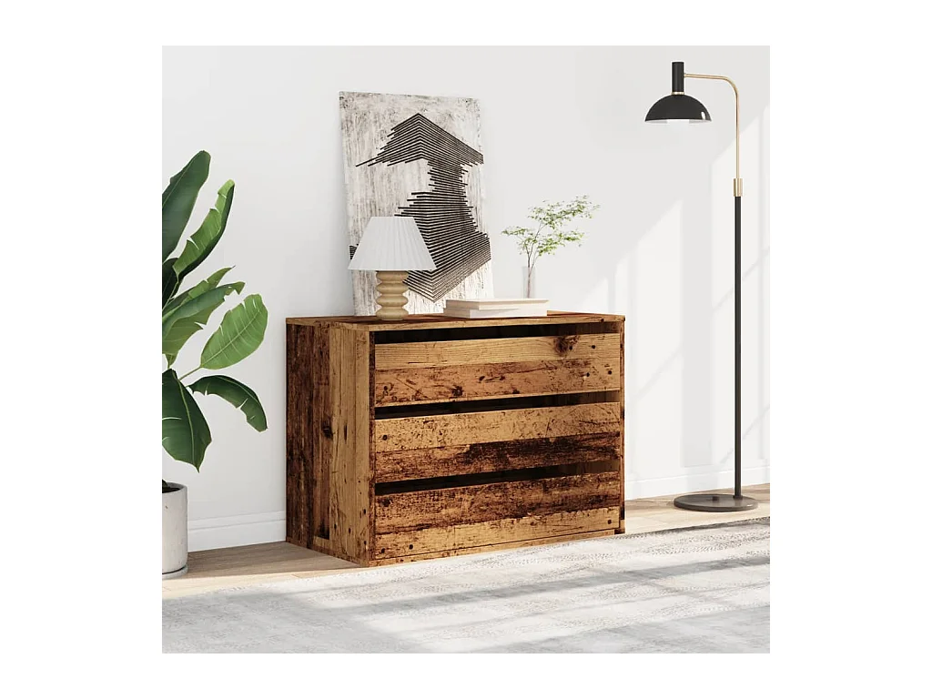 Oude houten hoekladekast 80x41x58 cm bewerkt hout