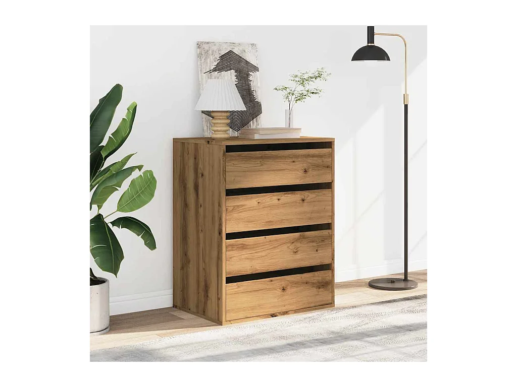 Handgemaakte eikenhouten hoekladekast 60x41x76 cm van bewerkt hout