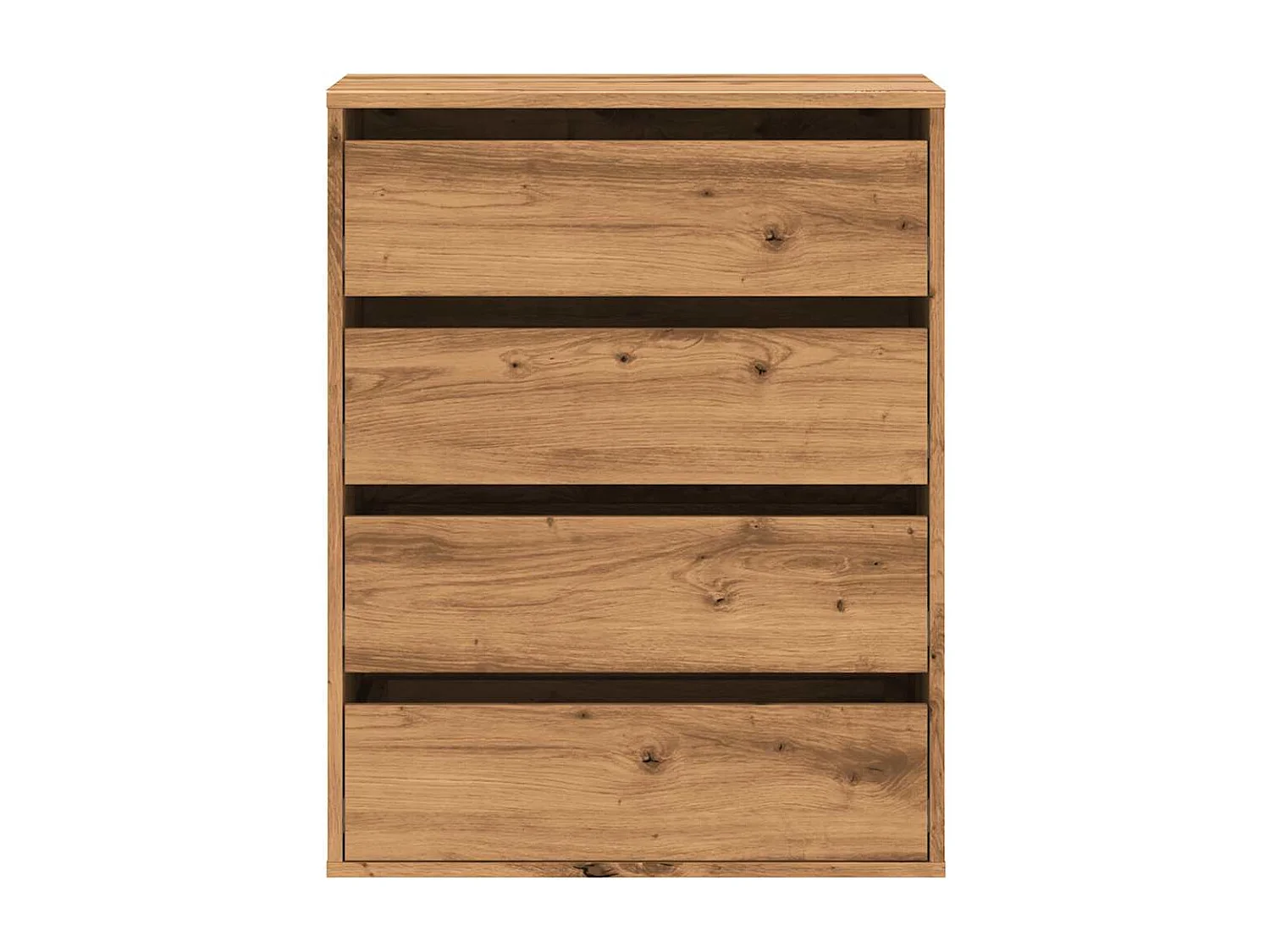 Commode d'angle chêne artisanal 60x41x76 cm bois d'ingénierie