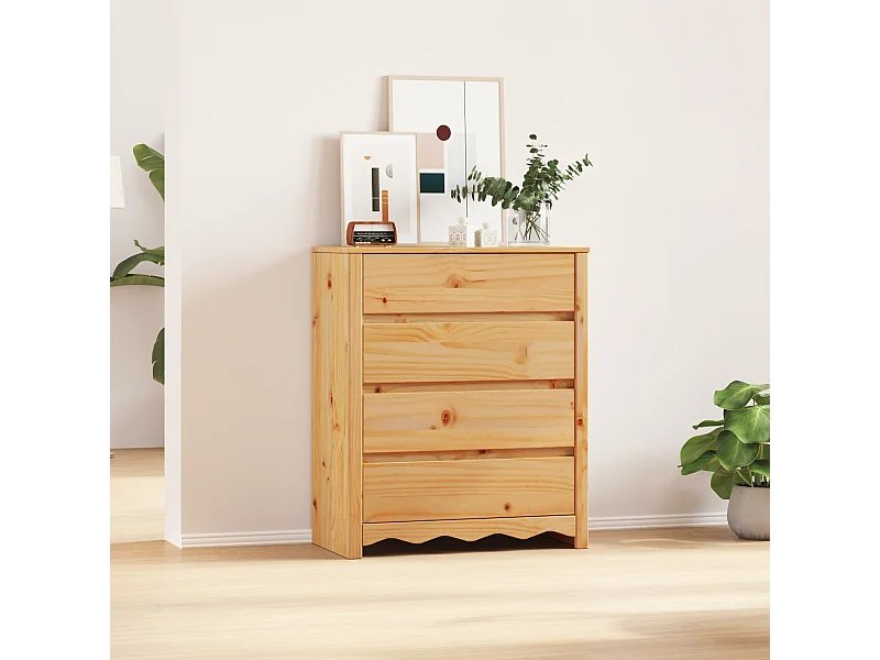 Chambre de tiroirs  76,5x40x91 cm en bois massif de pin