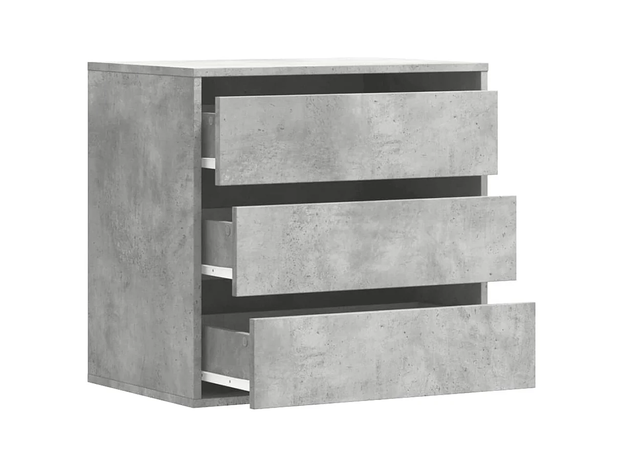 Betongrijze hoekladekast 60x41x58 cm bewerkt hout