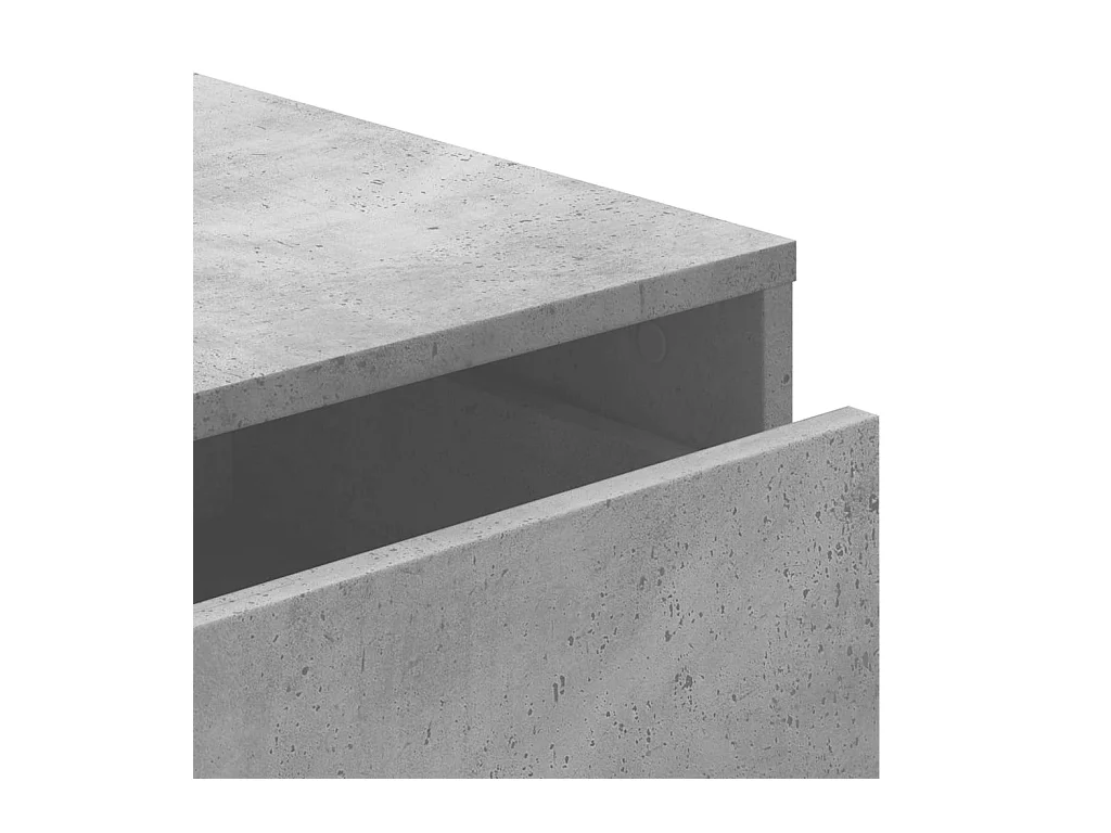 Betongrijze hoekladekast 60x41x58 cm bewerkt hout