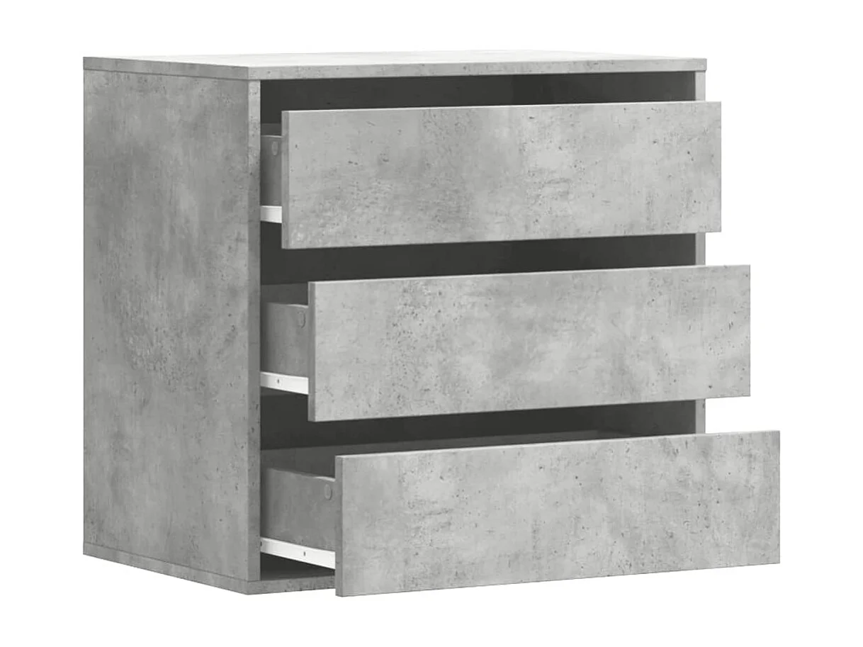 Commode d'angle gris béton 60x41x58 cm bois d'ingénierie