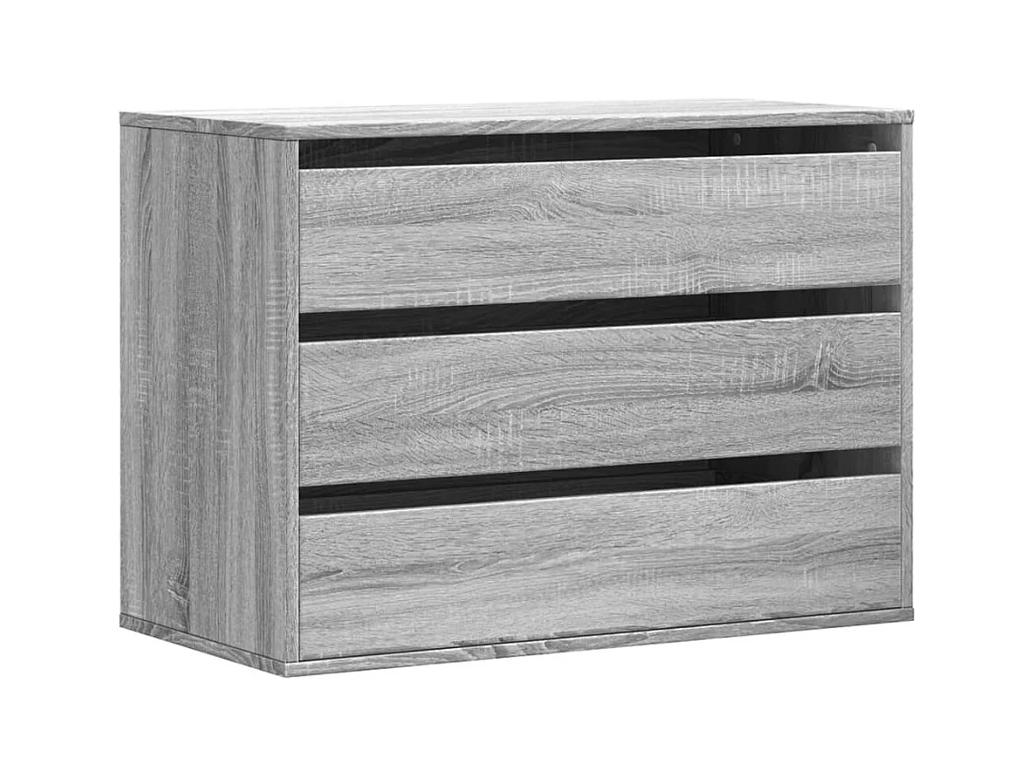 Sonoma hoekladekast, grijs, 80x41x58 cm, bewerkt hout