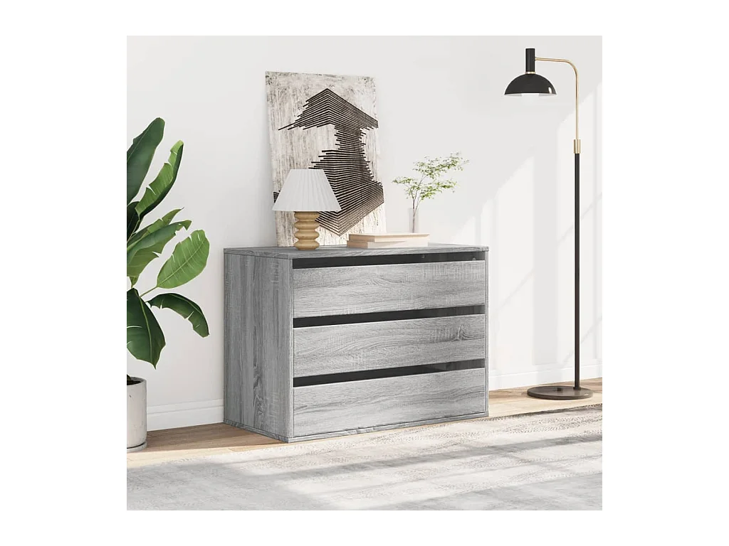 Sonoma hoekladekast, grijs, 80x41x58 cm, bewerkt hout