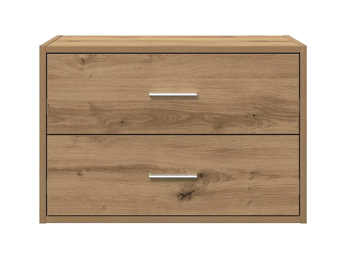 Armoire avec 2 tiroirs chêne artisanal bois d'ingénierie