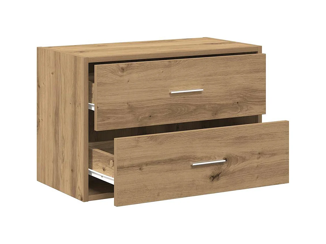 Armoire avec 2 tiroirs chêne artisanal bois d'ingénierie