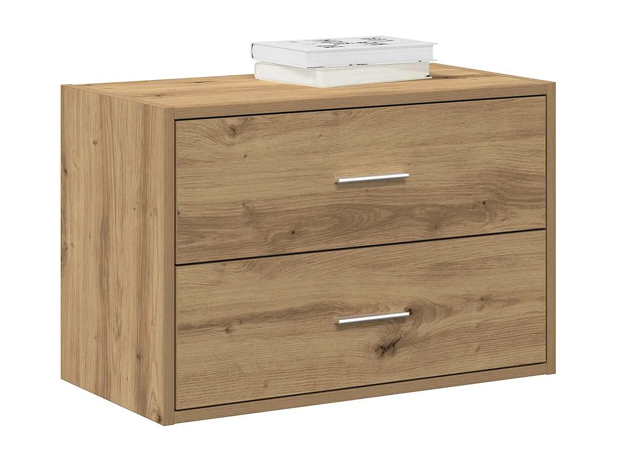 Armoire avec 2 tiroirs chêne artisanal bois d'ingénierie
